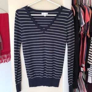 🎉 4 FOR $20 🎉 Abound Navy Grey Striped Sweater